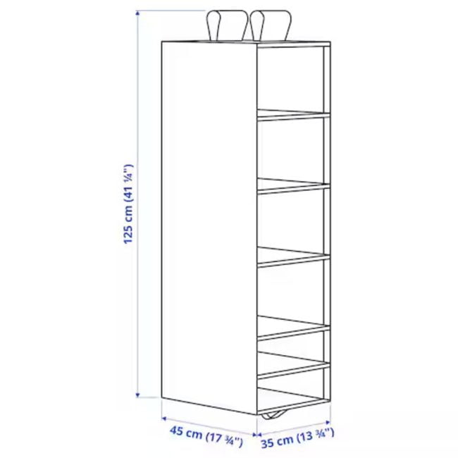 SKUBB Storage with 6 compartments, white