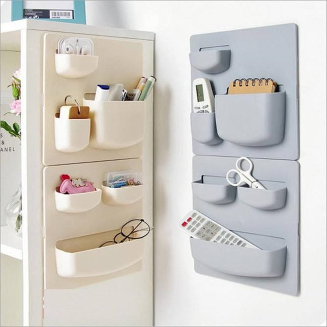 Wall storage rack plastic organizer