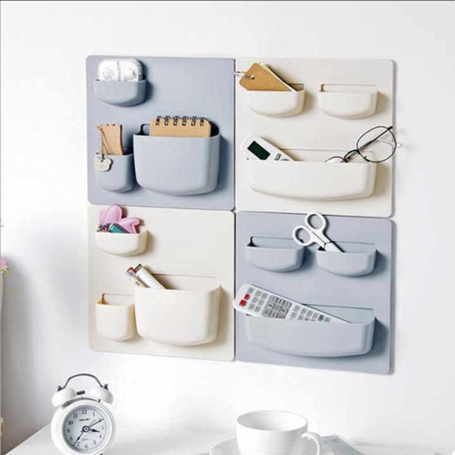 Wall storage rack plastic organizer